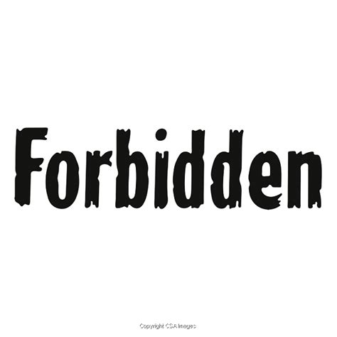 Forbidden | #847350 | CSA Images