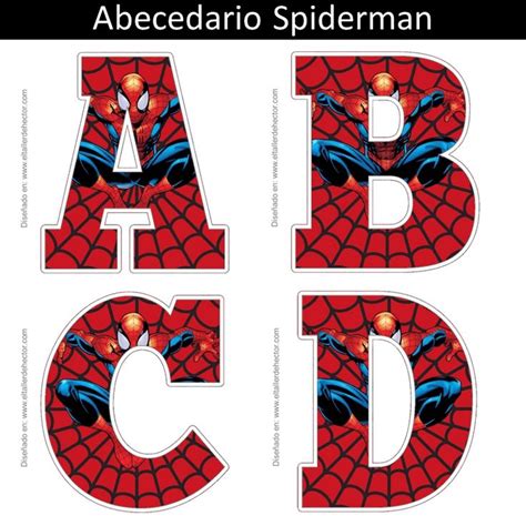 Letras De Spiderman Spiderman Birthday Spiderman Birthday Party