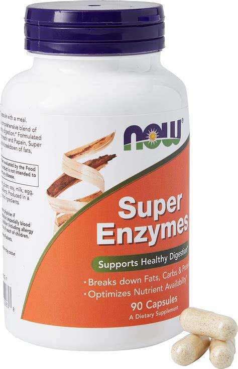 Amazon.com: NOW Foods Super Enzymes - 90 Capsules : Health & Household