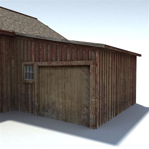 Old Wild West Barn 3d Obj