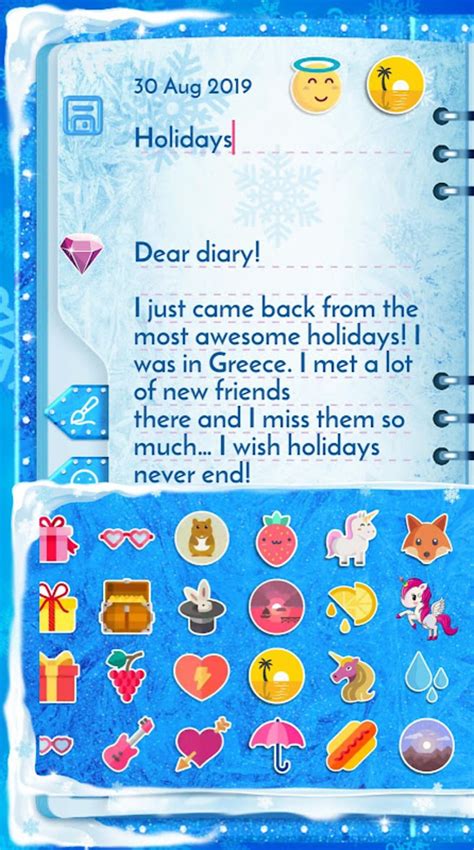 Winter Princess Diary With Lock Or Fingerprint Apk For Android Download