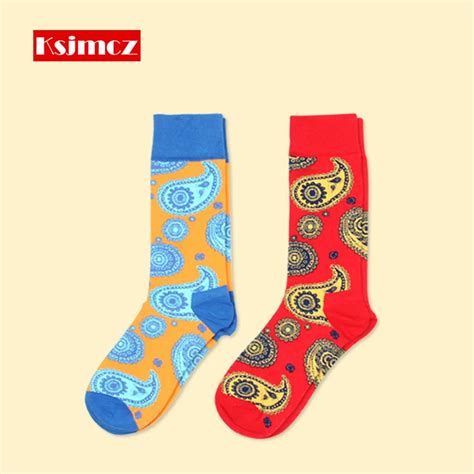 1 Pair Ksjmcz Brand Happy Socks Cotton Retro European Style Womens