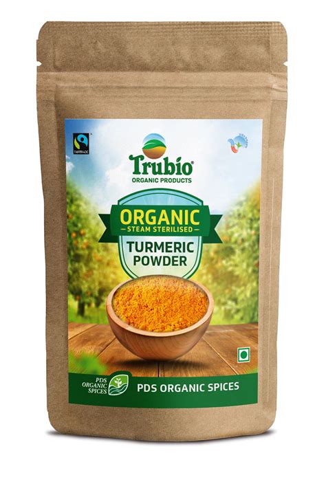 TRUBIO FAIRTRADE ORGANIC TURMERIC POWDER IN POUCH 300gms Bioriginonline