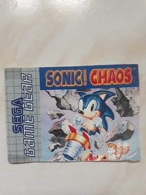 NOTICE MODE D EMPLOI Sonic The Hedgehog Chaos Sega Game Gear EUR 8 00