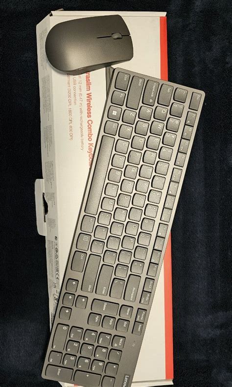 Lenovo Professional Ultraslim Wireless Combo Rechargeable Keyboard And