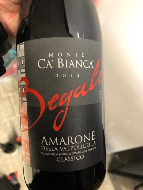 2016 Lorenzo Begali Amarone Della Valpolicella Classico Monte Ca