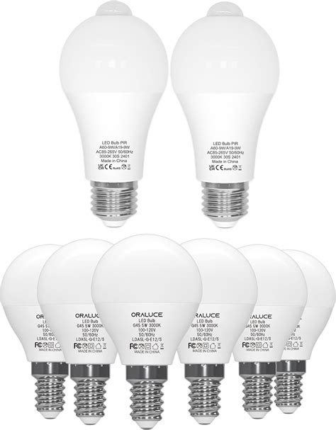 Oraluce Bundle Motion Sensor Light Bulbs Pack Of A Led Bulb