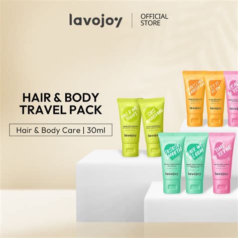 Lavojoy Hair Body Travel Pack Shampoo Conditioner Body Wash