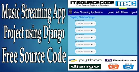 Django Music Streaming App With Source Code Itsourcecode