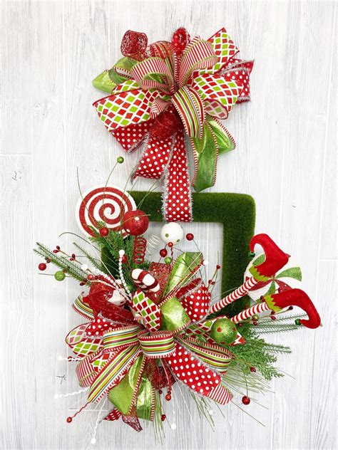 Design School Christmas Elf Square Wreath - Kelea's Florals