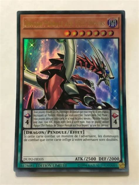 CARTE YU GI OH Dragon Pendule Aux Yeux Impairs DUPO FR105 Neuf