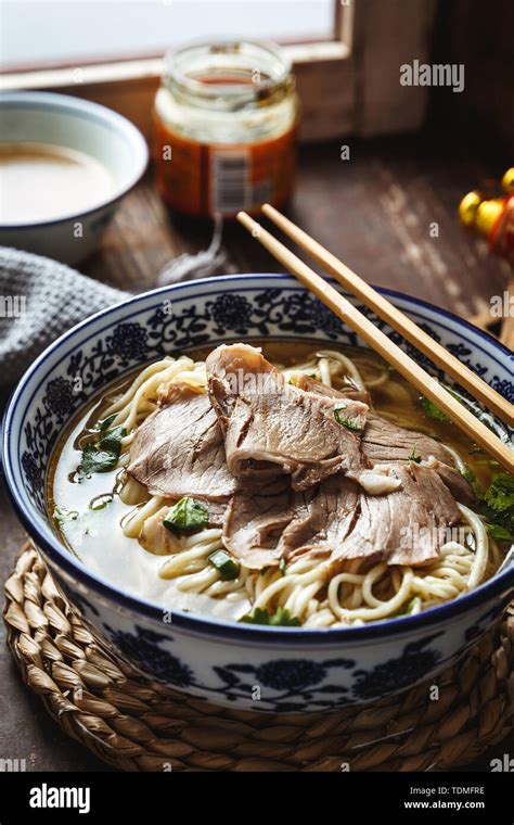 Food Lanzhou Beef Noodles Stock Photo Alamy