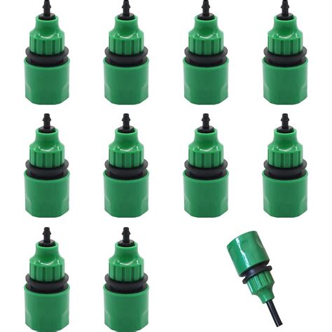 Set 10 Conectori Pentru Furtun De Gradina Plastic 6 X 34 Mm Verde