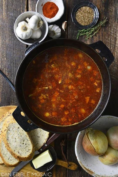 Authentic Gulaschsuppe German Goulash Soup Recipe Video An Edible