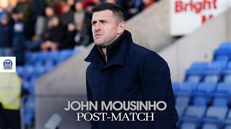 John Mousinho Post Match Shrewsbury Town 0 3 Pompey YouTube