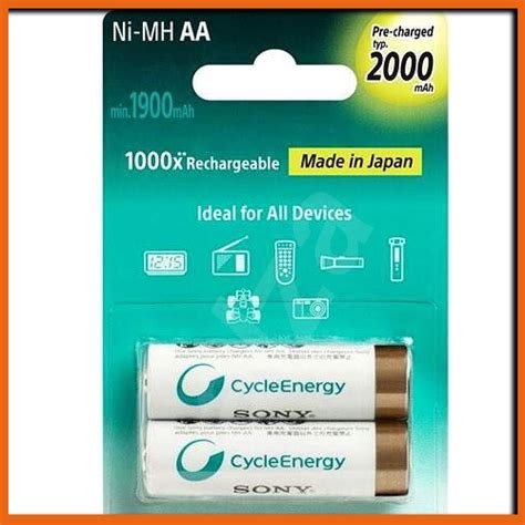 Sony Cycle Energy AA AAA Ni Mh Rechargeable Battery Made In Japan