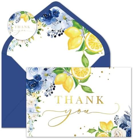 Amazon Vns Creations Lemon Thank You Cards With Envelopes