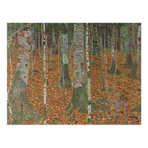 Birch Forest by Gustav Klimt, Vintage Art Nouveau Postcard | Zazzle.com