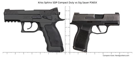 Kriss Sphinx Sdp Compact Duty Vs Sig Sauer P X Size Comparison