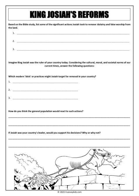 King Josiah Bible Lesson For Teens Trueway Kids