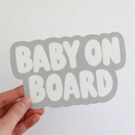 Aesthetic Baby On Board Bumper Sticker Car Decal Etsy