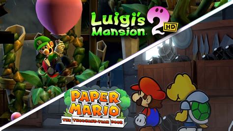 Luigi S Mansion 2 HD Paper Mario The Thousand Year Door Remake