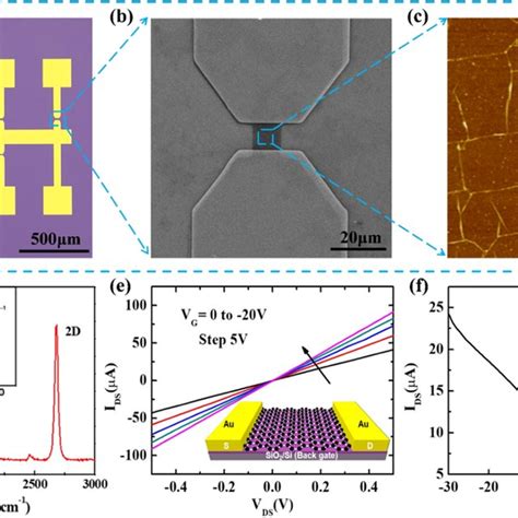 A Fabrication Process For The Graphene Gas Sensor B Schematic