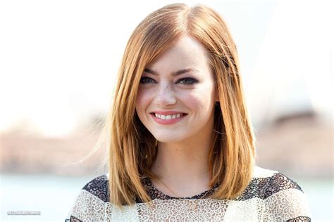 Wallpaper Face Women Model Blonde Long Hair Green Eyes Singer Smiling Nose Emma Stone