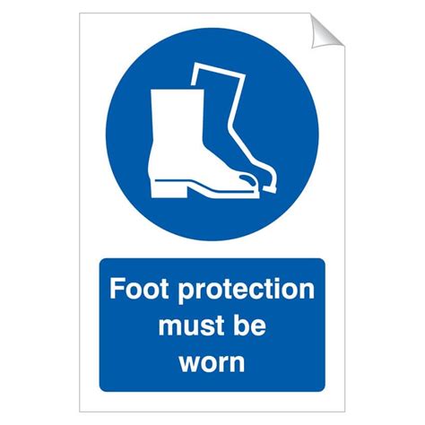 Foot Protection Must Be Worn X Mm Sticker