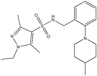 1 Ethyl 3 5 Dimethyl N 2 4 Methylpiperidin 1 Yl Phenyl Methyl