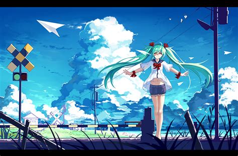 壁紙、ボーカロイド、初音ミク、haraguroi You、アニメ、少女、ダウンロード、写真