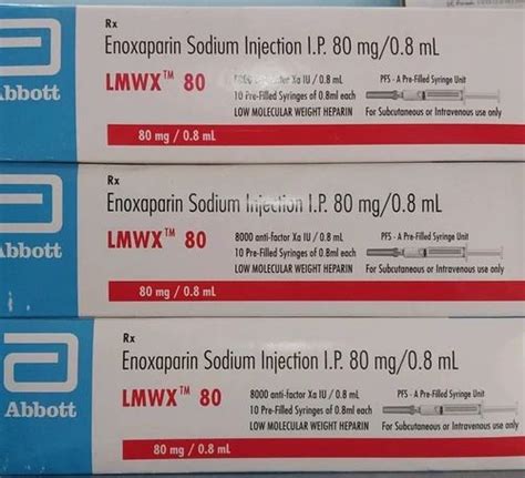 Lmwx 80 Mg Abbott At Rs 500 Vial Enoxaparin Injection In Akola ID