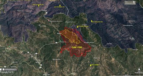 OAK FIRE PROGRESSION MAP : r/Wildfire