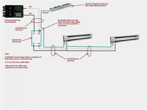 240 Volt Wiring Diagram Baseboard Heater Heater Wiring Baseb