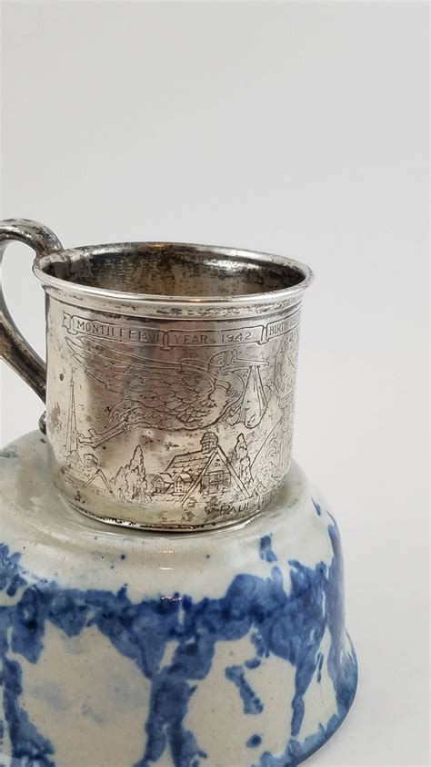 Antique Sterling Baby Cup 1942 Engraved Webster Sterling 4665 Etsy