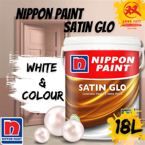 Nippon Paint SATIN GLO WHITE COLOUR 18L 15L Sheen Song Fatt Pearl