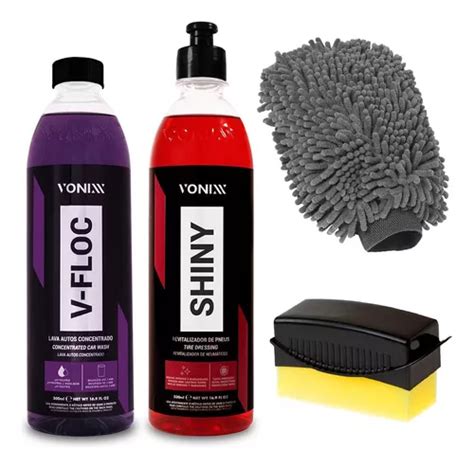 Kit Vonixx Pneu Pretinho Shiny V Floc Ml Aplicador