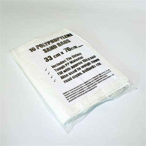 SANDBAGS POLYPROPYLENE 33CM X 76CM 13 X30 10 Pack EIRCOVER