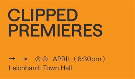Clipped Premieres X Inner West Film Fest 630pm Inner West Film Fest