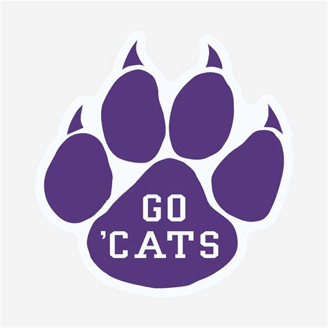 Purple Wildcat Paw Logo