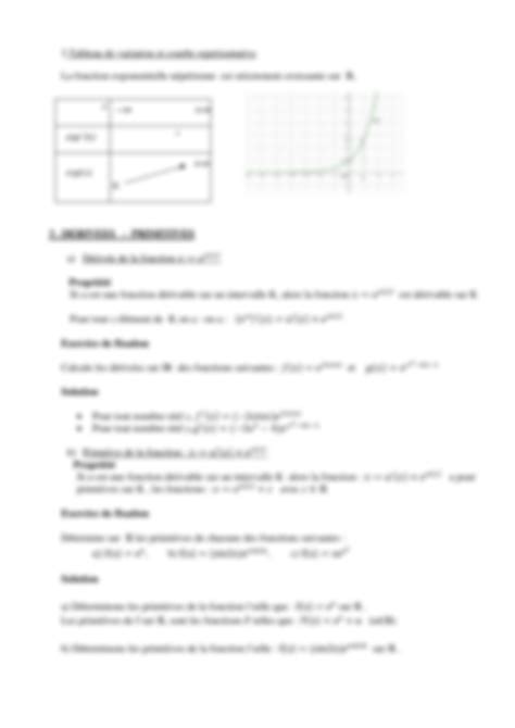 Solution Td Maths Le On 07 Fonction Exponentielle Et Fonction