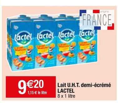 Promo Lait U H T Demi Cr M Lactel Chez Migros France Icatalogue Fr