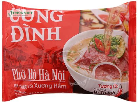 Cung Dinh Instant Noodles Pho Ha Noi Steam Beef Bag 68g X30 Wholesale