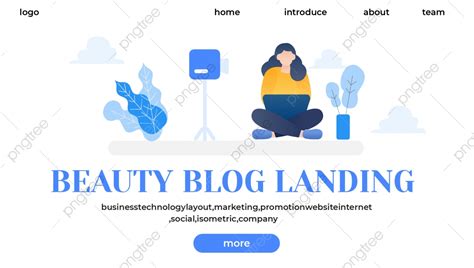 Video Blog Creation Blue Flat Template Template Download On Pngtree