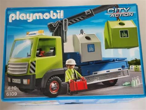 Playmobil City Action Camion Grue Avec Containers Verre R F D S