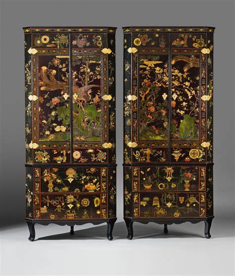 A Pair Of Ormolu Mounted Lacquered Corner Cabinets Lot 524