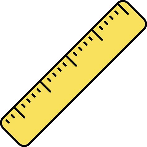 Yellow Ruler Scale Icon On White Background 24157960 Vector Art At