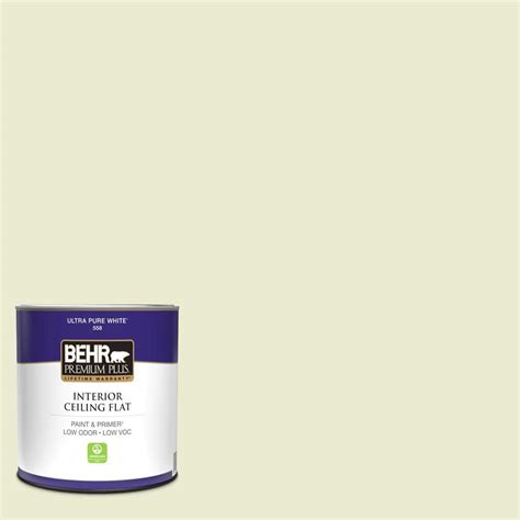 Behr Premium Plus Qt E Celery Ice Ceiling Flat Interior Paint