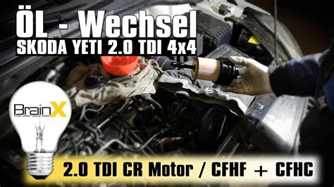 VW Skoda Öl wechseln 2 0 TDI CR CFHF CFHC Motor 140PS Skoda Yeti YouTube