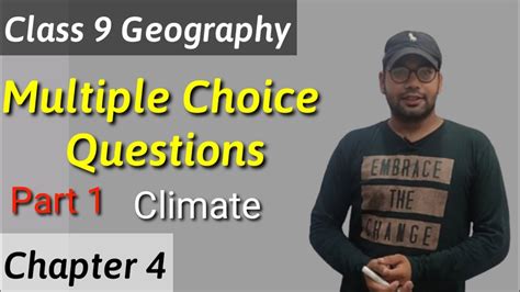 Multiple Choice Question Class Geography Chapter Climate Part